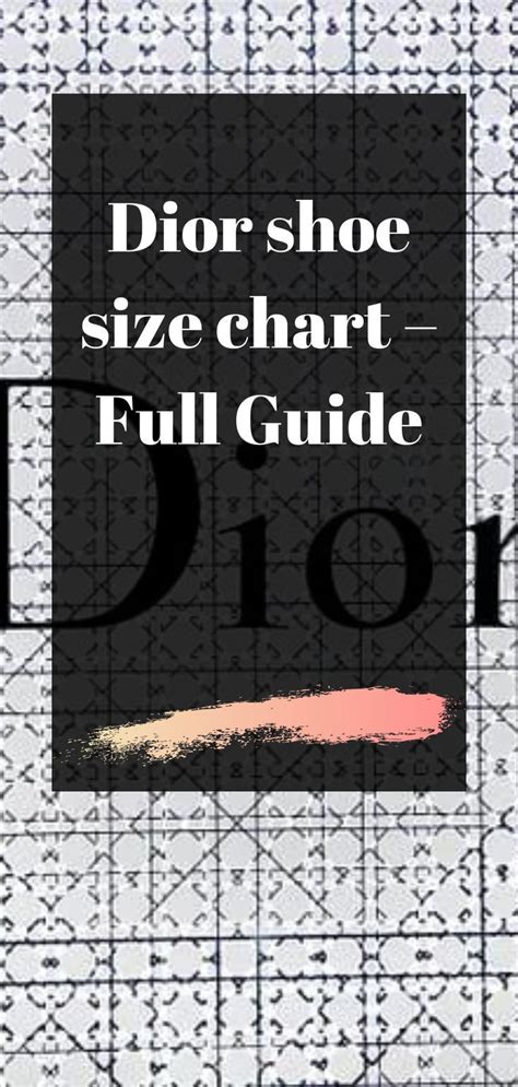 Dior size guide